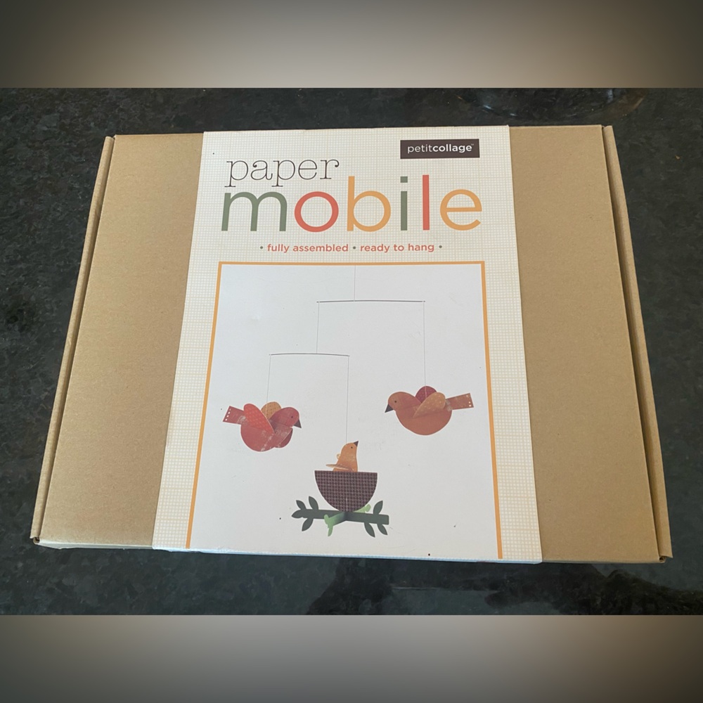 Petit Collage Nesting Birds Mobile Perfect for a nursery. New in box